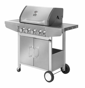Grill Gazowy duży 4+1 palnik blat stekowy Teesa