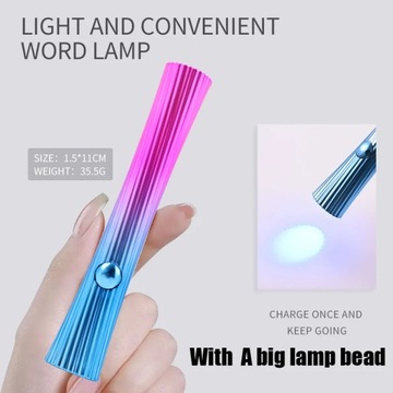 1Pcs Handheld UV Lamp 2W Wavelength 365nm395nm Professional Nail Lamp Dryer