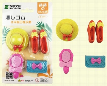 Ластики для стирания школьных БАРБИ набор ластиков GIRLS для девочек