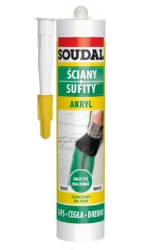 SOUDAL AKRYL Ściany Sufit ELASTYCZNY BIAŁY