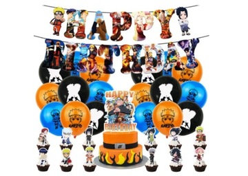 Zestaw dekoracji urodzinowych Naruto Anime