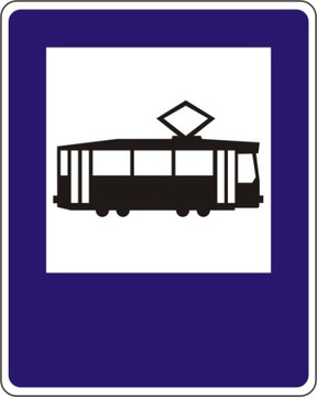 Znak Drogowy D-17 przystanek tramwajowy 60x75 cm