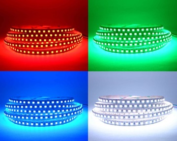 Taśma RGB 120LED/m KOLOROWA LED3838 12,8W 24V 5m