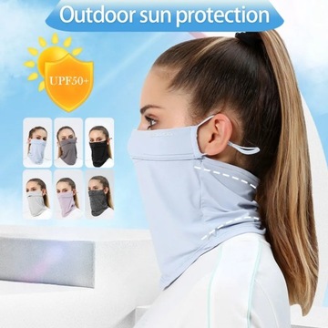 Outdoor Sport Women Ice Silk Sunscreen Mask Anti-UV Quick-drying Face