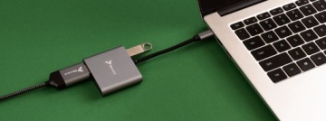 Адаптер HUB USB-C Dual 2x HDMI 4K USB MacBook PD