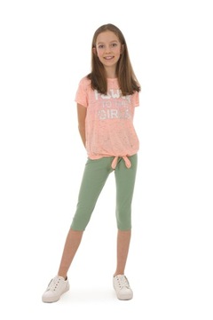 Legginsy 3/4 getry, rybaczki 116-122 OLIWKA