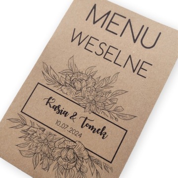 aiden | MENU KARTA DAŃ DRINKÓW WESELE ROCZNICA URODZINY