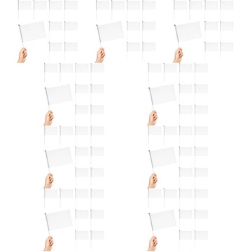 Mini Flagi Białe Ozdobne 216 Szt