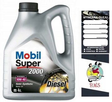 Olej Mobil Super 2000 10W40 10w-40 DIESEL 4L