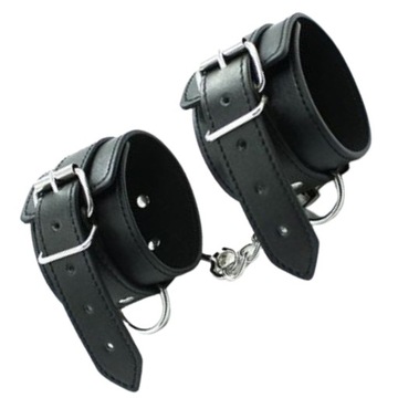 Toyz4Lovers - Erotyczne kajdanki na kostki do zabaw BDSM, Czarne