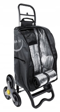 Wózek torba TERMICZNA na zakupy Buddy CasaSi SZEŚCIOKOŁOWY 3 KÓŁKA niebiesk