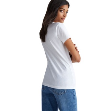 LIU JO - T-shirt z nadrukiem Paisley i cyrkoniami biały XS