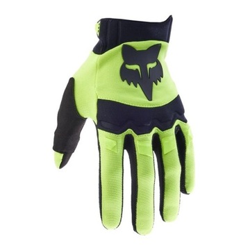 Rękawiczki motocyklowe cross enduro FOX DIRTPAW FLUO YELLOW żółty GRATISY