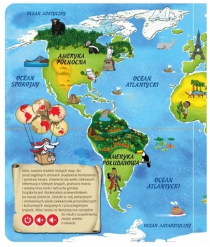 ИНТЕРАКТИВНАЯ КНИГА АЛЬБИК АТЛАС КАРТЫ МИРА