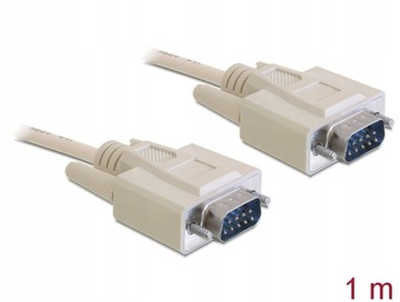 Delock kabel DB9 RS232 9pin 1m m/m wtyk-wtyk