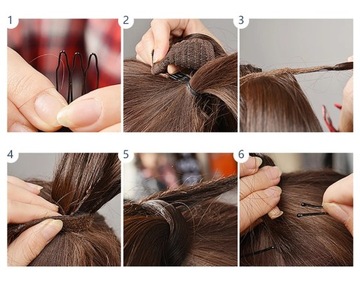 Наращивание хвоста, фигурная прическа №6.