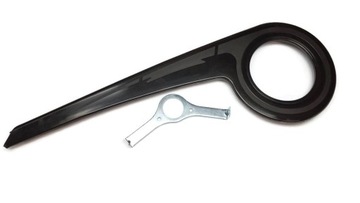 Osłona łańcucha, korby 110 mm+uchwyt czarna