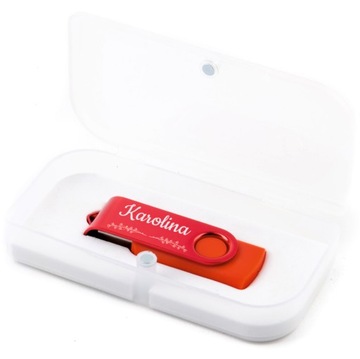 ПОДАРОЧНАЯ Флешка ГРАВИРОВКА 128 ГБ USB 2.0 + коробка + ГРАВИРОВКА ИМЕНИ