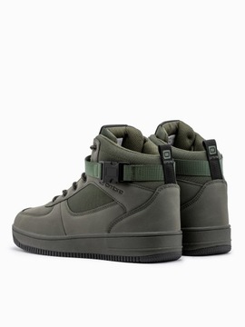 Buty męskie sneakersy za kostkę T317 khaki 45