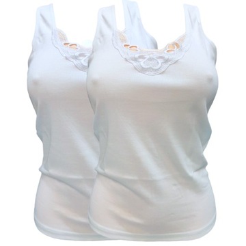 2x PODKOSZULKA DAMSKA Szerokie Ramiączka HAFT XL