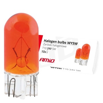 Żarówki WY5W T10 5W W2.1x9.5d AMBER 24V 1szt