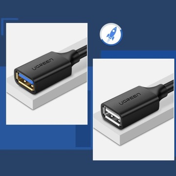 UGREEN FAST USB 3.0 УДЛИНИТЕЛЬНЫЙ КАБЕЛЬ ДЛИНОЙ 1 м. ПЕРЕДАЧА ДАННЫХ ДО 5 Гбит/с.