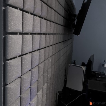 MAT звукоизоляционная акустическая пена CUBES 1м2, поглотитель для отделки стен 5см