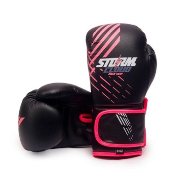 StormCloud Rękawice bokserskie Lynx Czarno-Różowe 10oz