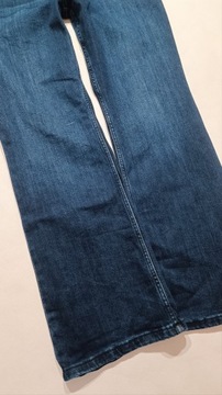 Granatowe spodnie jeansowe Bootcut 20/48 next