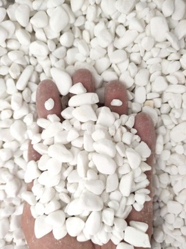 Белоснежные декоративные камни, греческая галька, белый камень, 0,5-1 см, 1 кг.