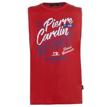 Pierre Cardin koszulka czerwona bez rekawów L