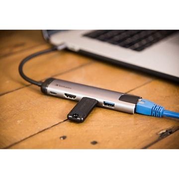 USB-концентратор Verbatim, 5 портов, USB 3.0, HDMI, Ethernet