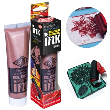 Farba graficzna tusz do linorytu Essdee Premium METALICZNY BRĄZ 100ml