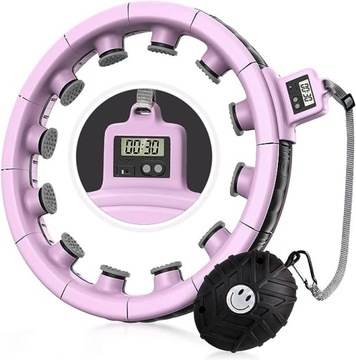 AGOKUD HULA HOP Z LICZNIKIEM 16 OBRĘCZY RÓŻ 83249