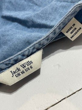 39 dżinsowa oryginalna hafty Jack Wills S bawełniana niebieska klasyczna