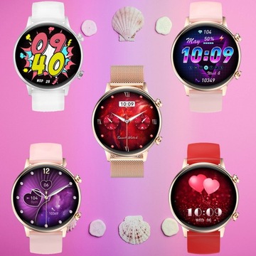 SMARTWATCH DAMSKI ENTER ROZMOWY PULS PL MENU MESH