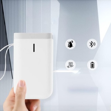ZESTAW DRUKARKA ETYKIET TERMICZNYCH BLUETOOTH MINI DO DOMOWEGO BIURA SZKOLN