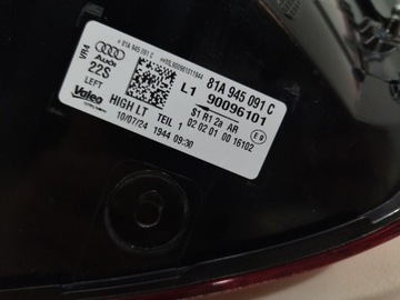 AUDI Q2 81A LED SVĚTLO ZADNÍ LEVÝ 81A945091C