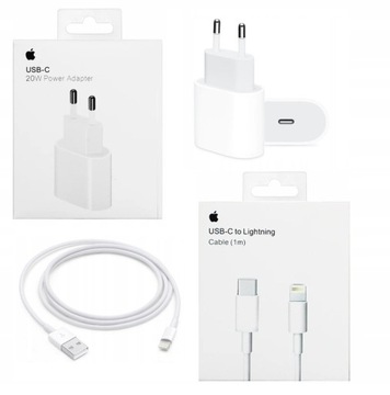 ŁADOWARKA Sieciowa Apple ORYGINALNA Iphone Szybka USB-C 20W +KABEL 1M Biała