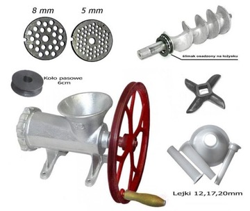 МЯСОРУБКА ЧУГУННАЯ №32 С КОЛЕСОМ ZILNER ZL-52