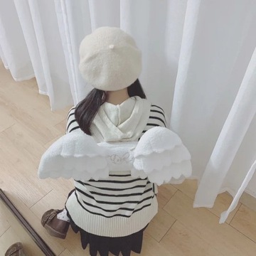 Japanese Cute Angel Wings Plush Backpack Kawaii Sm