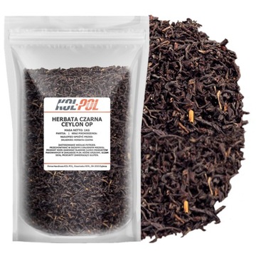 HERBATA CZARNA CEYLON OP 1kg Liściasta naturalna | KOL-POL