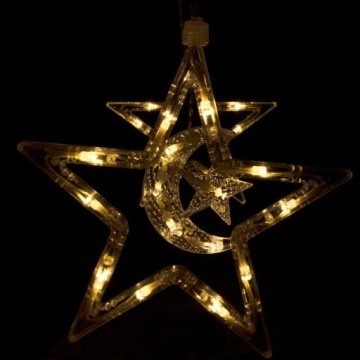 ШТОРЫ ЗВЕЗДЫ ЛУНА ЛАМПЫ 138LED ПОДВЕСНЫЕ ТЕПЛЫЙ БЕЛЫЙ