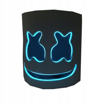 MARSHMELLO MASKA BIAŁA ŚWIECĄCA LED TANIO PREZENT