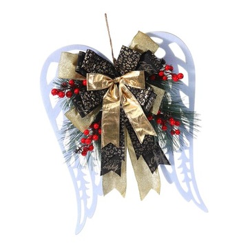 Wieniec bożonarodzeniowy Xmas Tree Decor Scena Rekwizyty Łuk Anioł Skrzydło
