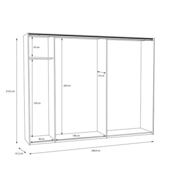 FORTE TOULOUSE BLACK Спальня 1 кровать с ящиком для хранения вещей
