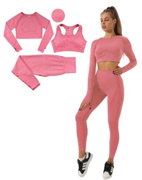 DAMSKI 3-CZĘŚCIOWY JOGA DRES FITNESS TRENINGOWY M