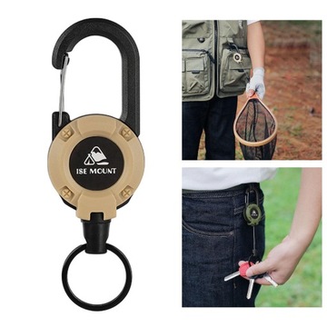 Выдвижной брелок, прочный держатель для удостоверений личности, телескопический кабель цвета хаки