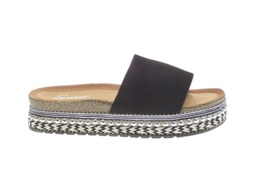 ZAMSZOWE KLAPKI PLATFORMA RY-252 Black r.40
