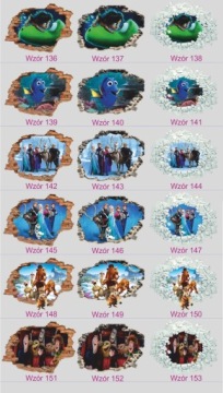 Наклейки на стену для детей 3D СКАЗКИ 100х70см